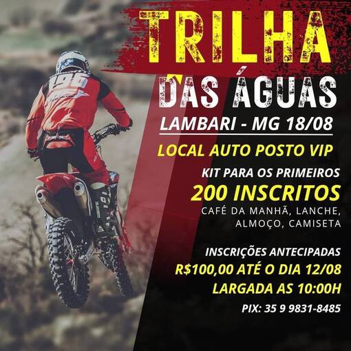 Capa do evento TRILHA das guas - Lambari MG