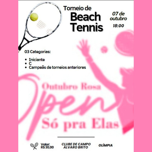 Event cover Torneio de Beach Tennis - Open 