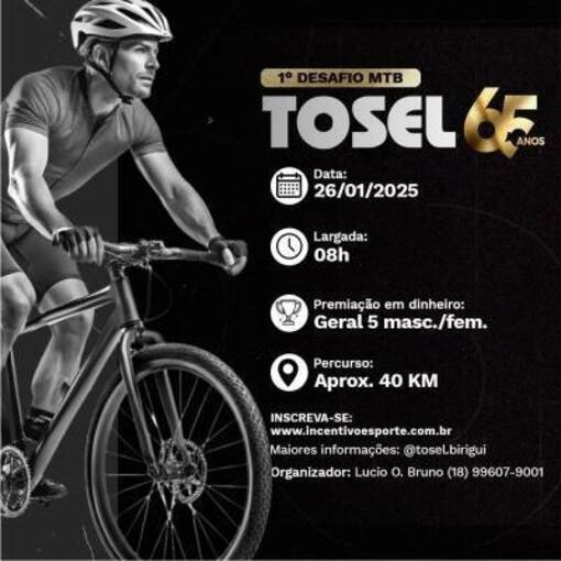 Event cover 1� DESAFIO MTB TOSEL 65 ANOS - BIRIGUI