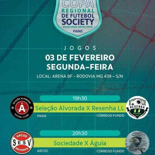 Event cover Abertura da 3 Copa de Futebol Society Sicoob uniao Centro Oeste