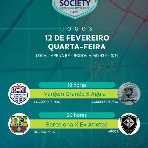 Event cover Jogos 12/02/25 - Copa Regional Futebol Society