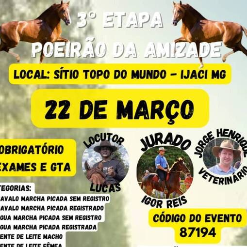 Event cover 3 ETAPA POEIRO DA AMIZADE