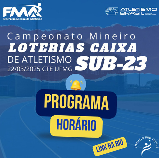 Event cover Campeonato Mineiro loterias Caixa de Atletismo Sub 23