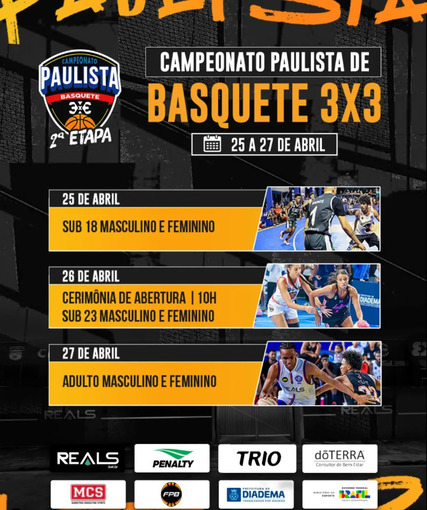 Event cover CAMPEONATO PAULISTA DE BASQUETE 3X3 -27/04/2025 
