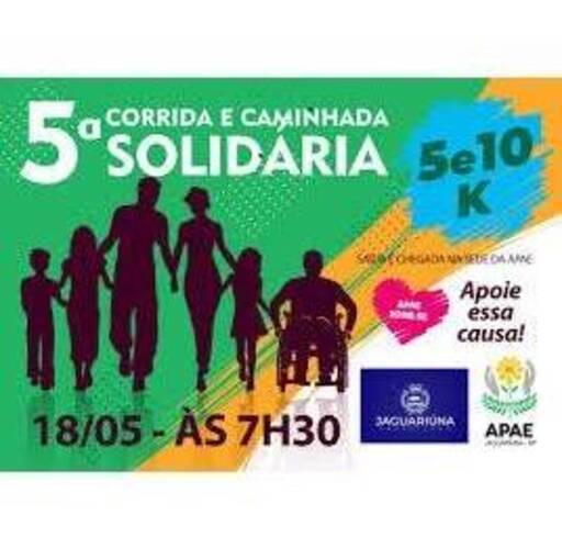 Event cover 5 Corrida e Caminhada Solidria APAE Jaguarina
