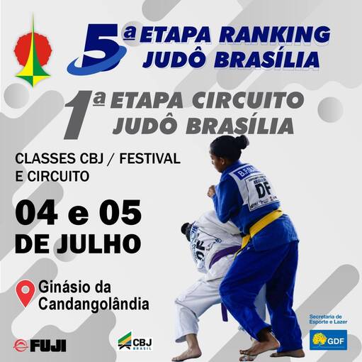 Event cover Jogos Escolares do DF e 5 ETAPA RANKING JUDO BRASILIA (Classes CBJ / Festival / Circuito)