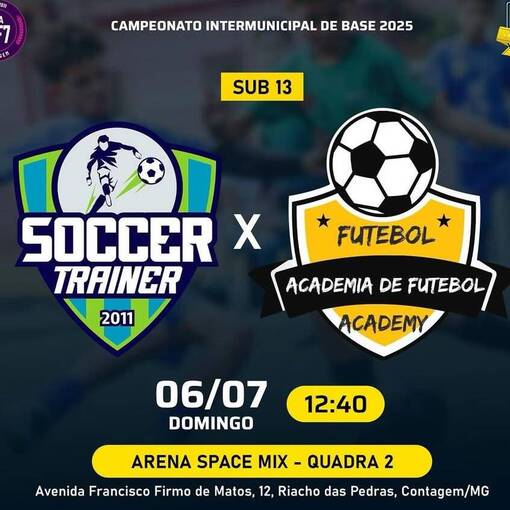 Event cover Soccer Trainer X Futebol Academy SUB-13 Campeonato Intermunicipal de Base 2025 ? Arena Space Mix