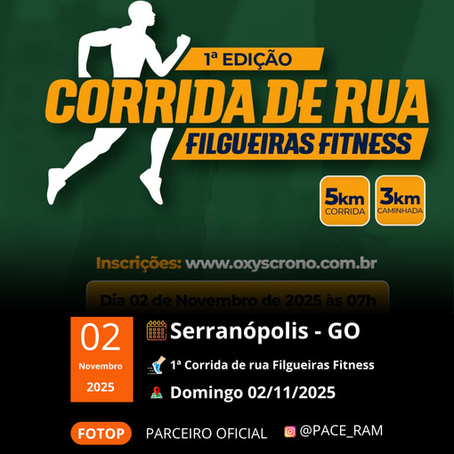 Event cover 1 Corrida de Rua Filgueiras Fitness