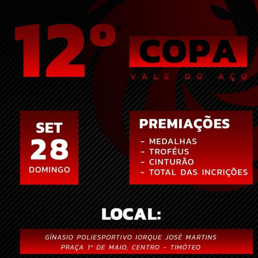 Capa do evento 12 Copa Vale do Ao de Jiu-Jitsu