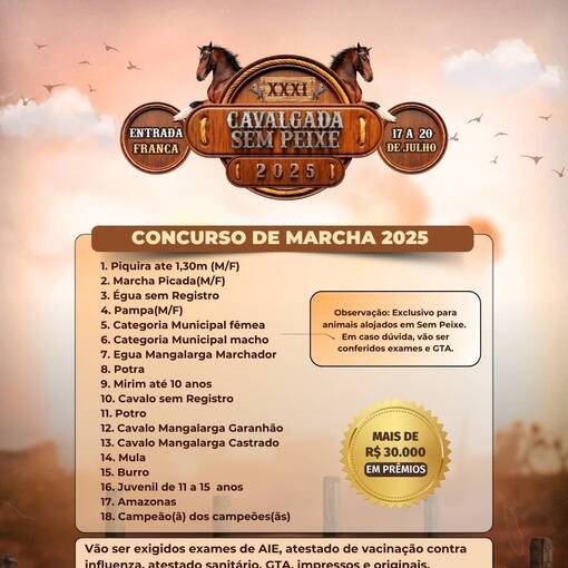 Event cover XXXI CAVALGADA DE SEM PEIXE