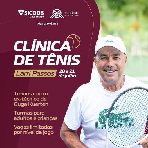Capa do evento Clnica de Tnis - Larri Passos