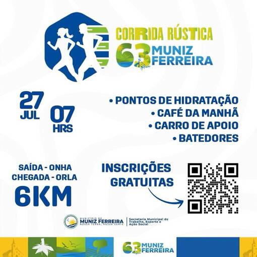Event cover CORRIDA RÚSTICA MUNIZ FERREIRA 63 ANOS