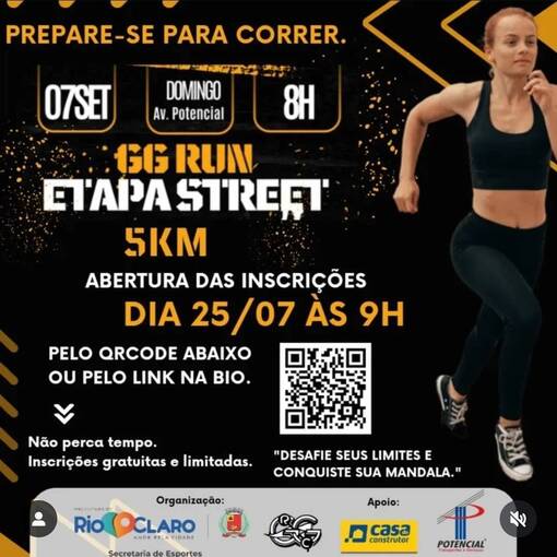 Event cover GG STREET RUN - TREINO - AEROCLUBE / RIO CLARO - 07/09
