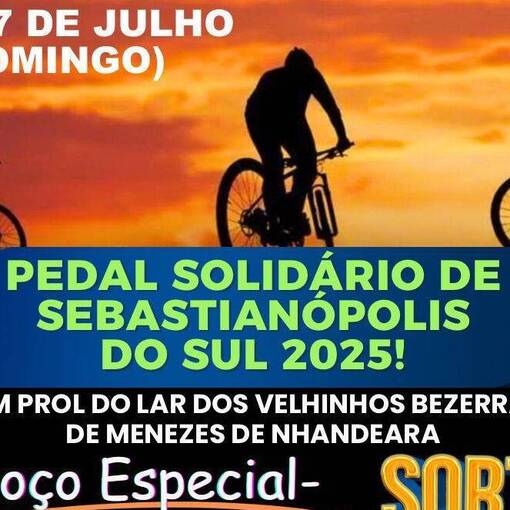 Capa do evento Pedal Solidrio de Sebastianpolis do Sul