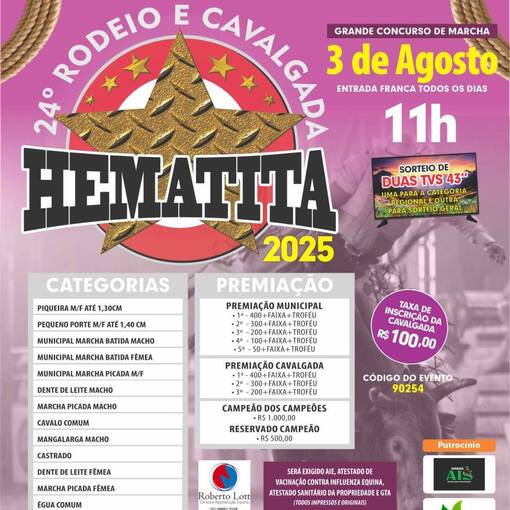 Event cover 24� Rodeio e Cavalgada de Hematita 