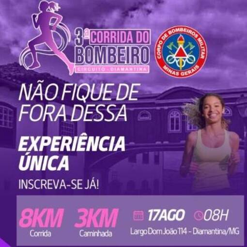 Event cover 3 Corrida do Bombeiro - Circuito Diamantina