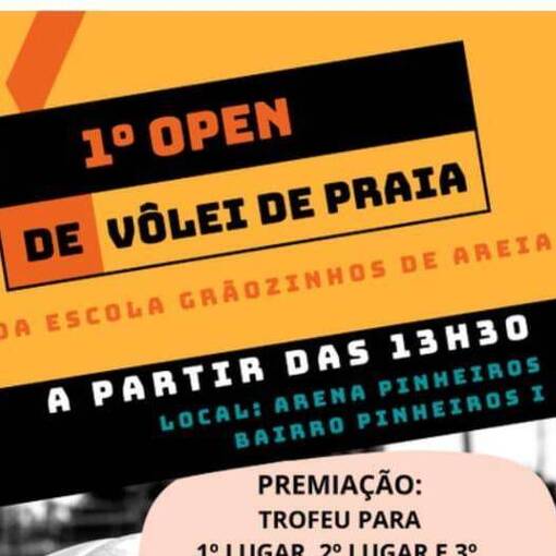 Event cover 1 OPEN DE VOLEI DE PRAIA - ESCOLHINA GROZINHOS DE AREIA
