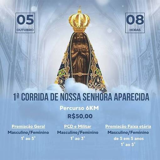 Event cover 1 Corrida de Nossa Senhora da Aparecida