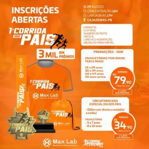 Event cover 1 CORRIDA DOS PAIS - MAX LAB - TODAS AS SUAS FOTOS R$49,90