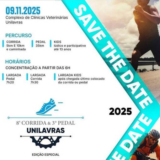 Event cover 8 CORRIDA E 3 PEDAL UNILAVRAS 2025