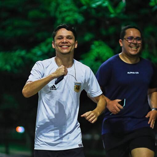Treino a noite no Bosque das Arapiracas no Fotop