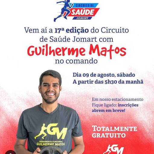 Event cover 17 Edio do Circulto de Sade Jomart com Guilherme Matos