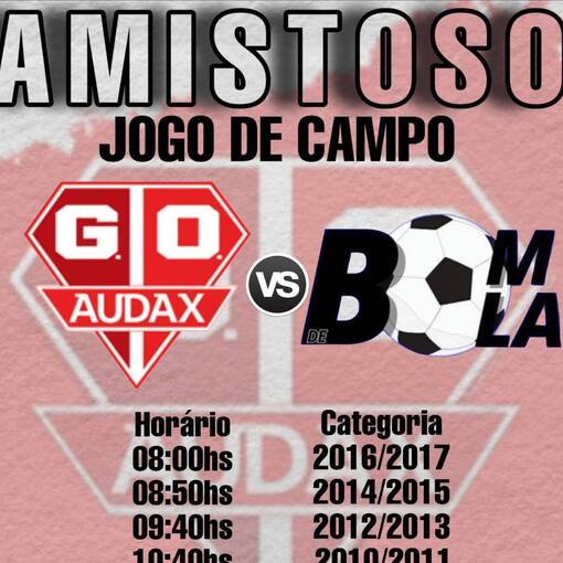 Event cover AMISTOSO AUDAX V/S BOM DE BOLA
