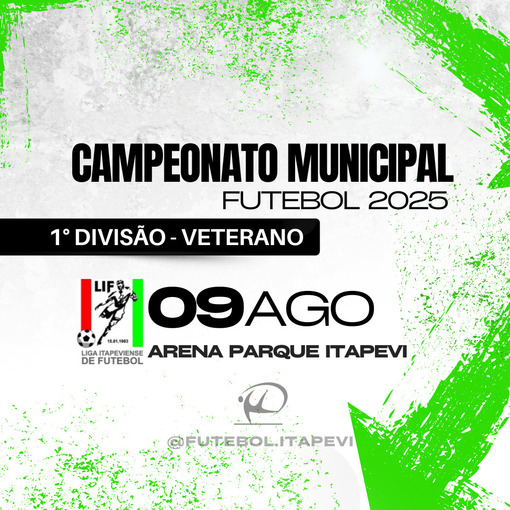 Portada del evento Campeonato Municipal Veteranos da 1 Diviso - Itapevi 2025