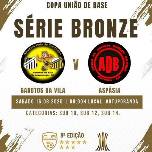 Capa do evento Copa Unio - Garotos da Vila X Aspsia - Sub 10, 12 e 14