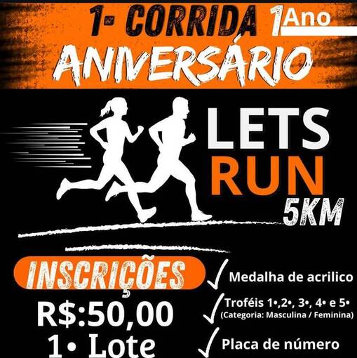 Event cover 1- Corrida de Anivers�rio 1 ano Lets Run