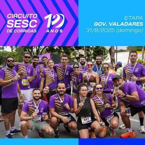 Capa do evento Circuito Sesc de Corridas 2025 - Etapa Governador Valadares
