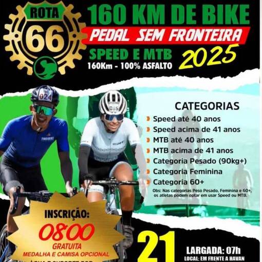 Capa do evento ROTA 66 - PEDAL SEM FRONTEIRA