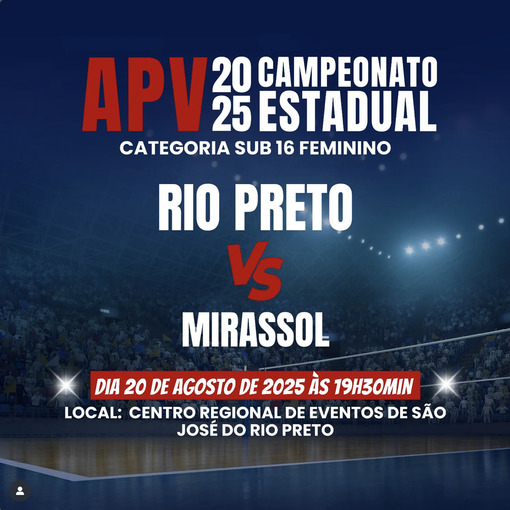 Copertura dell'evento Campeonato Estadual da APV _ SJRP vs Mirassol