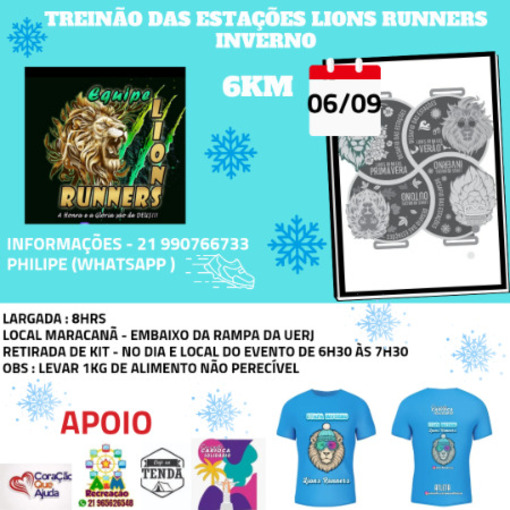 Couverture de l'vnement TREINO DAS ESTAES LIONS RUNNERS INVERNO