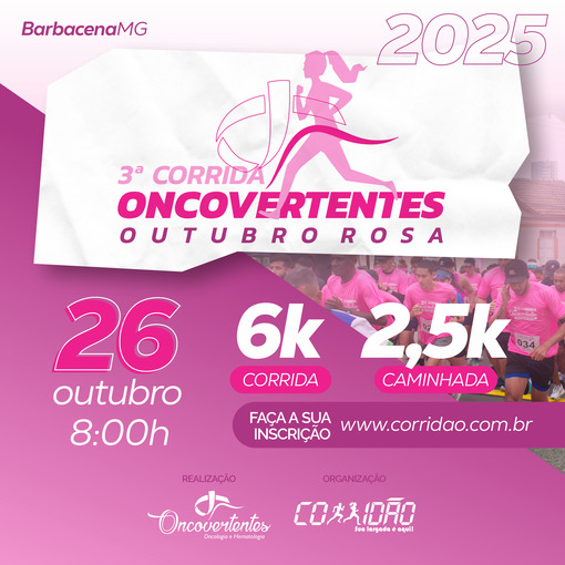 Event cover 3 Corrida Oncovertentes - Outubro Rosa