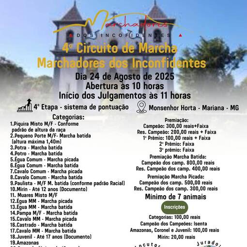 Event cover 4� Circuito de Marcha Marchadores dos Inconfidentes