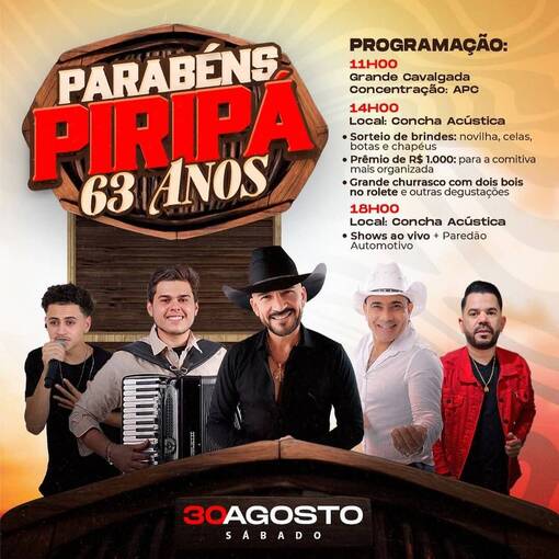 Event cover PIRIP 63 ANOS 