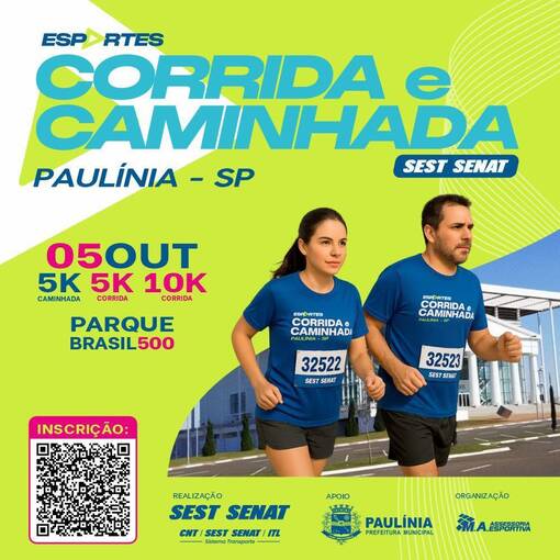 Event cover Corrida e Caminhada SEST SENAT Paulnia 2025