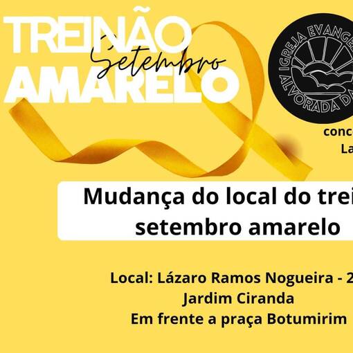 Event cover Treino Setembro Amarelo - Corrida e Parceria 