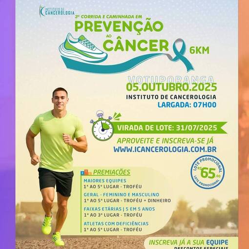 Event cover 3 CORRIDA E CAMINHADA EM PREVENO AO CNCER