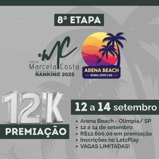Event cover 8 Etapa Circuito Marcela Costa de Beach Tennis