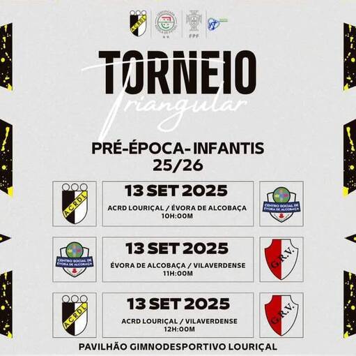 Event cover Torneio Futsal Lourial Infantis - Lourial Vs vora Alcobaa (1? Jogo)