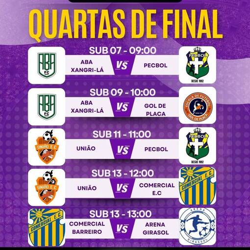 CAMPEONATO VIRTUAL SCOUT QUARTAS DE FINAL - GOL DE PLACA x ABA XANGRI-L x PECBOL x UNIO x  COMERCIAL EC x ARENA GIRASOL x COMERCIAL BARREIRO in Fotop