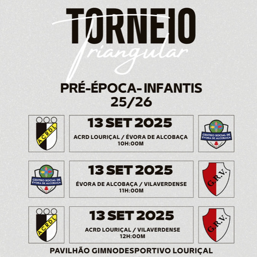 Event cover Torneio Futsal Lourial Infantis - vora Alcobaa Vs VilaVerdense (2Jogo)