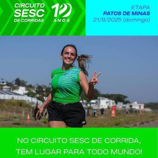 Event cover Circuito Sesc de Corridas 2025 - Etapa Patos de Minas