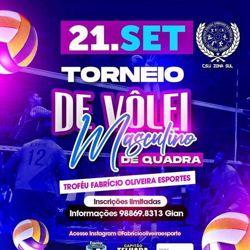 Capa do evento Torneio Vlei de Quadra Masculino - C.S.U - 21/09