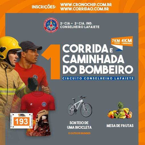 Event cover CORRIDA E CAMINHADA DOS BOMBEIROS / 2025 - CONSELHEIRO LAFAIETE