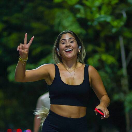 Treino a noite no Bosque das Arapiracas no Fotop