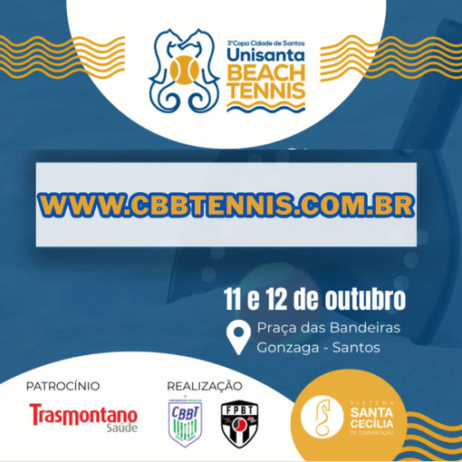 Event cover 3 Copa Cidade de Santos Unisanta de Beach Tennis 2025