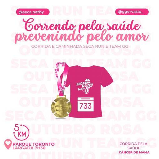 Capa do evento Correndo pela Sade, Prevenindo pelo Amor